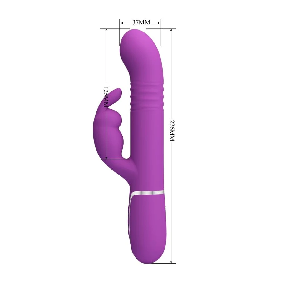 PRETTY LOVE - COALE 4 IN 1 MULTIFUNCTION RABBIT VIBRATOR  PURPLE